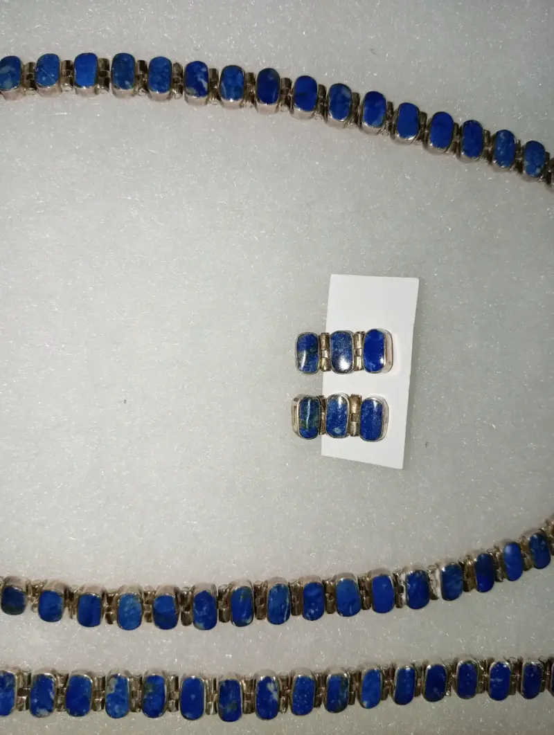 Conjunto de joyería lapislázuli con plata - 2