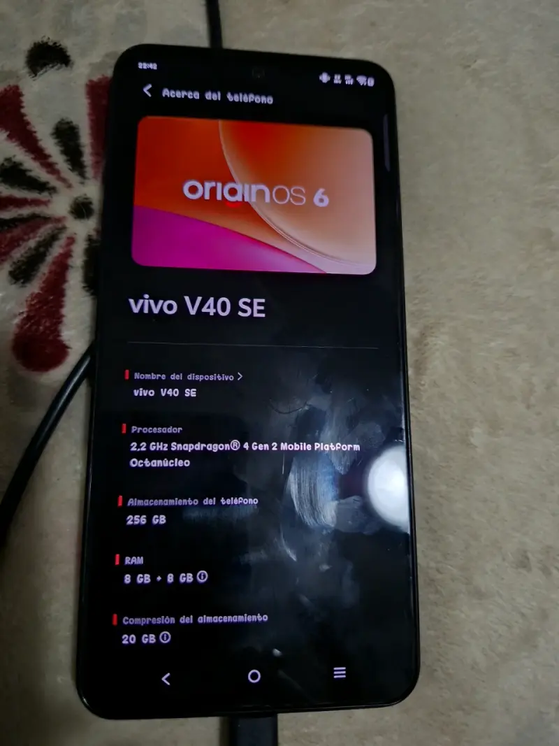 Smartphone Vivo V40 SE 5G 256GB Negro - 2