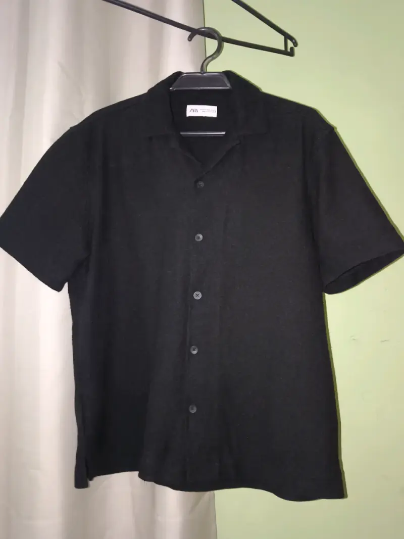 Camisa negra de hombre Zara casual - 1