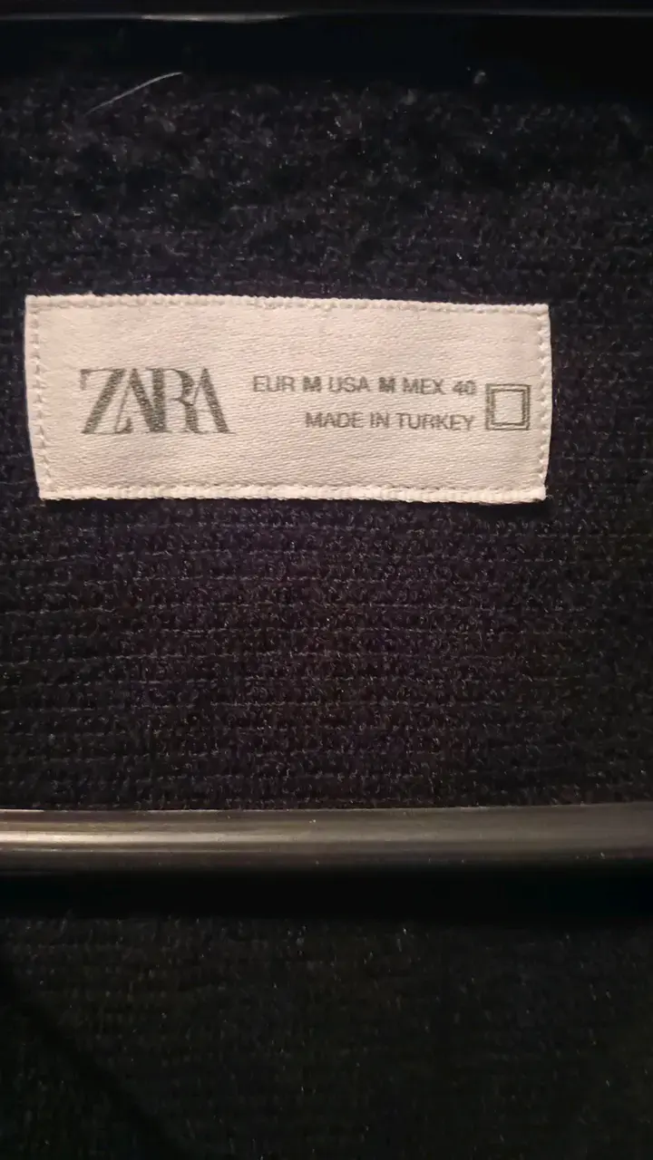Camisa negra de hombre Zara casual - 2