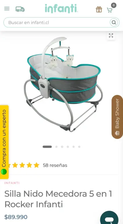Silla Nido Mecedora 5 en 1 Infanti - miniatura 1