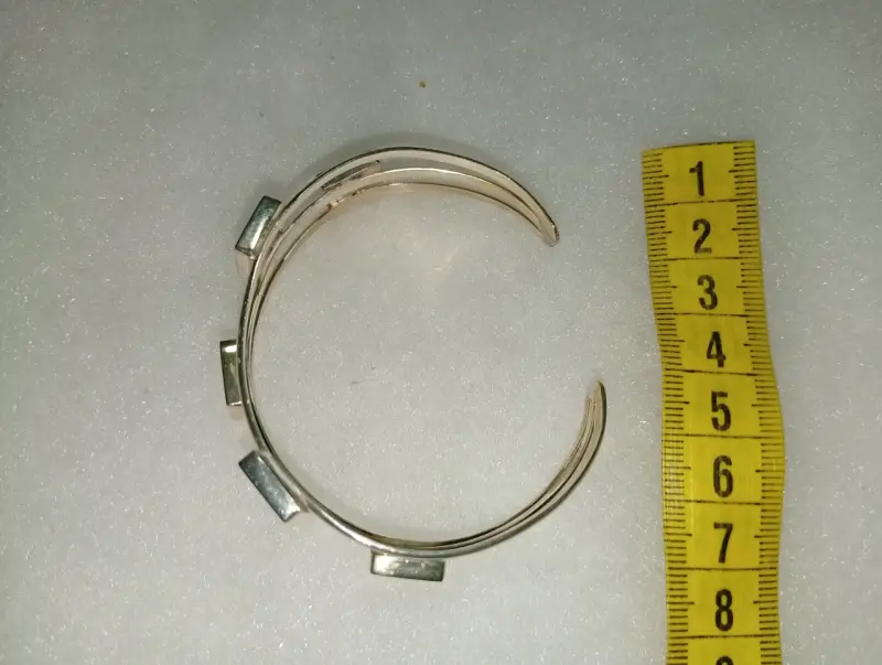 Brazalete de plata con lapislázuli - 2