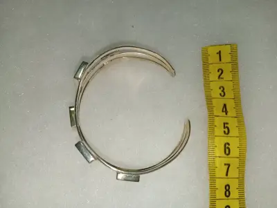 Brazalete de plata con lapislázuli - miniatura 2