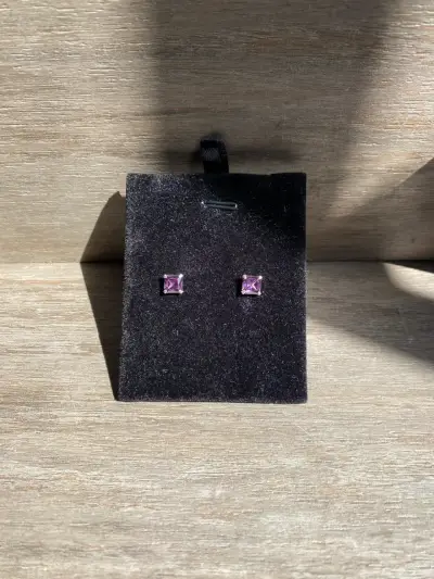 Aro circon amatista 6x6mm - miniatura 1