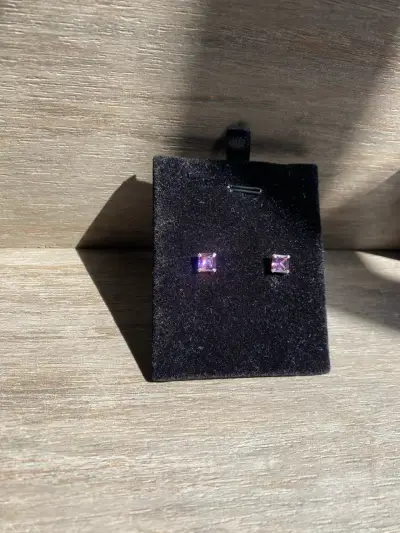 Aro circon amatista 6x6mm - miniatura 3