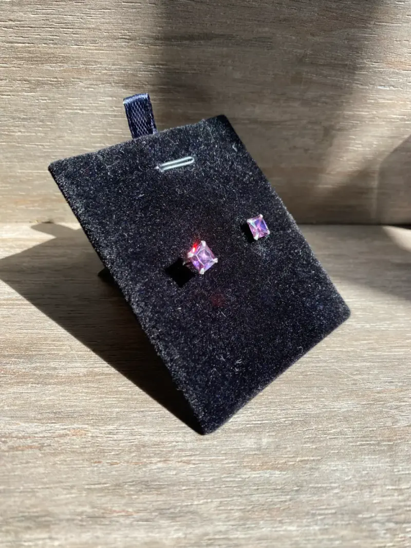 Aro circon amatista 6x6mm - 4