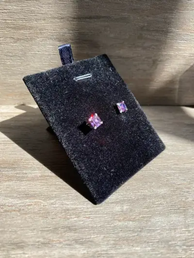 Aro circon amatista 6x6mm - miniatura 4