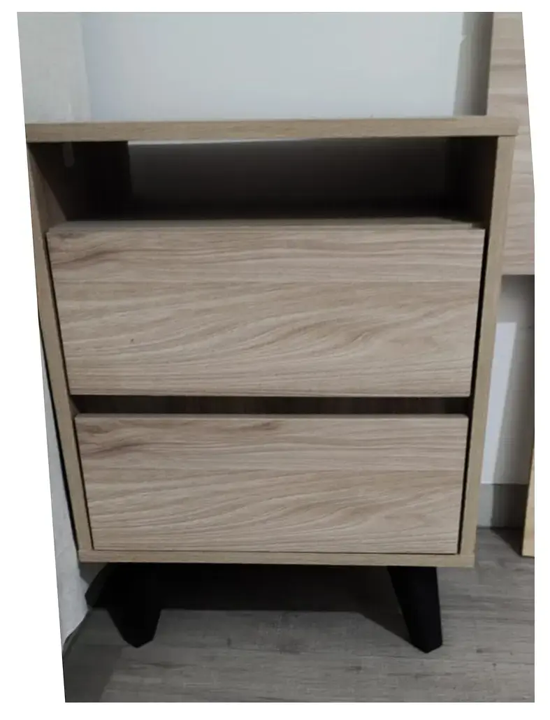 Juego de dormitorio moderno con cabecera y veladores - 3