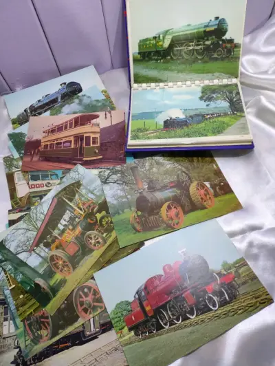 Álbum de fotos con postales de trenes antiguos - miniatura 2