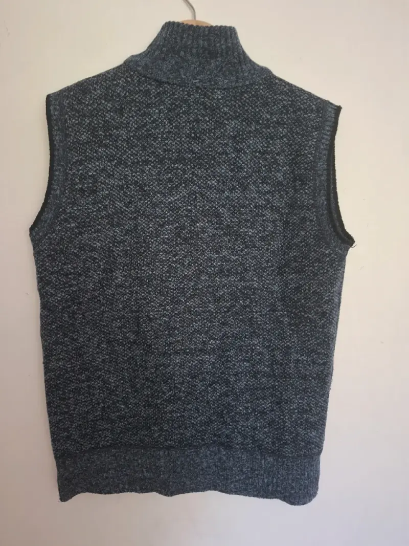 Chaleco sin mangas de lana azul hombre Talla M - 3