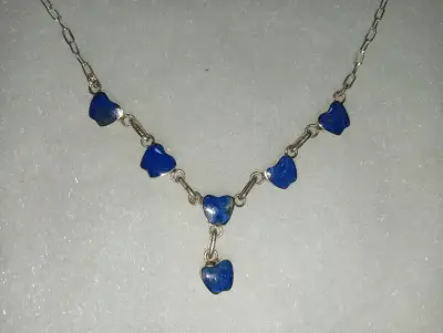 Collar de plata con lapislázuli - miniatura 2