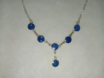 Collar de plata con lapislázuli - miniatura 2