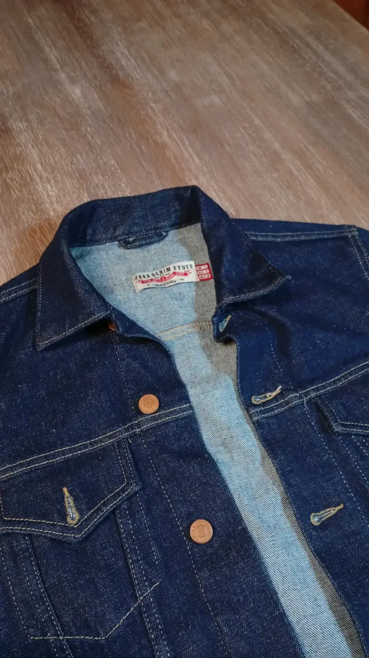 Chaqueta de mezclilla azul para hombre - 2