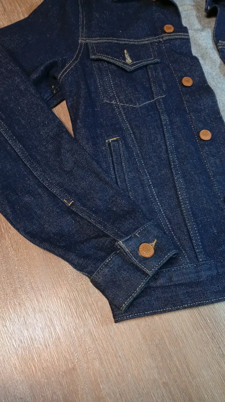Chaqueta de mezclilla azul para hombre - 3