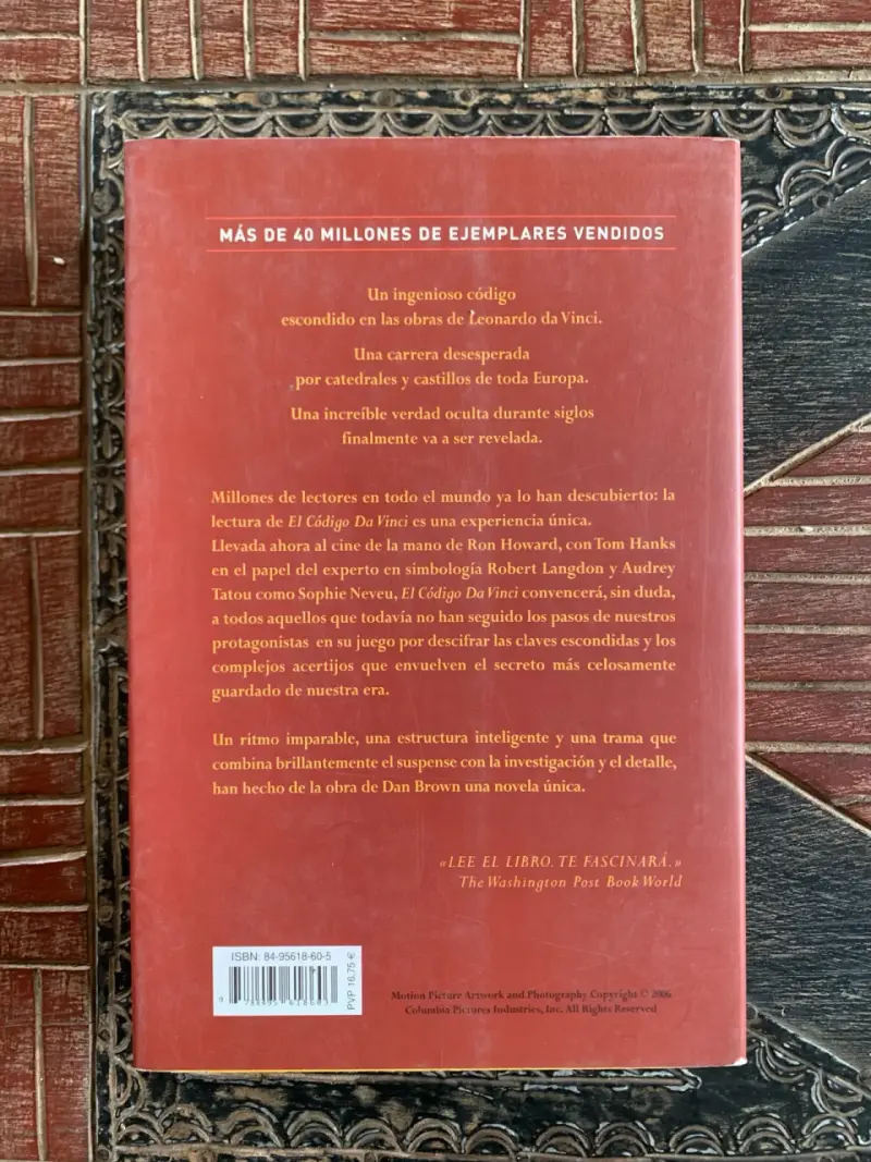 El Código Da Vinci - Dan Brown / original - 2
