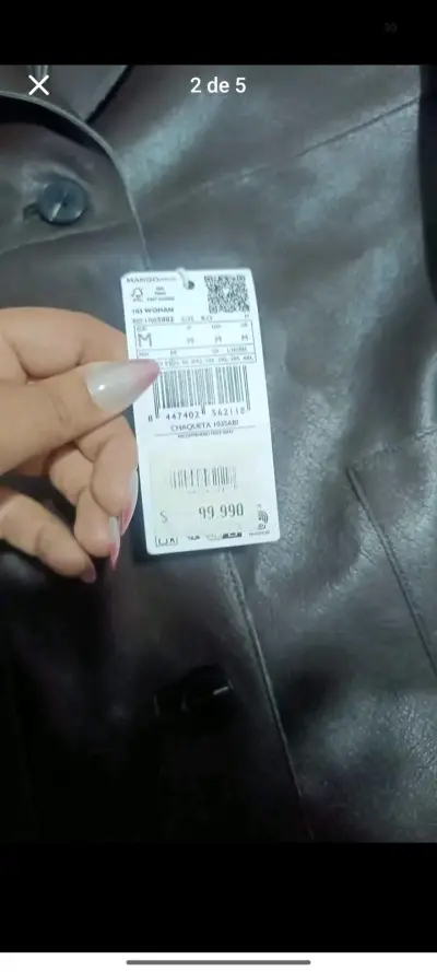 Chaqueta de cuero sintético marrón MNG para mujer - miniatura 2