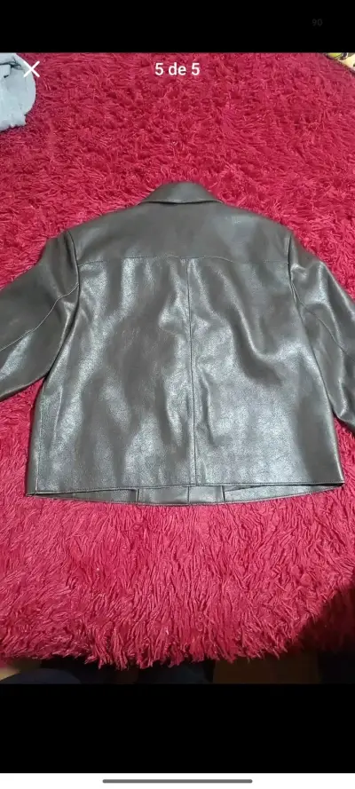 Chaqueta de cuero sintético marrón MNG para mujer - miniatura 4