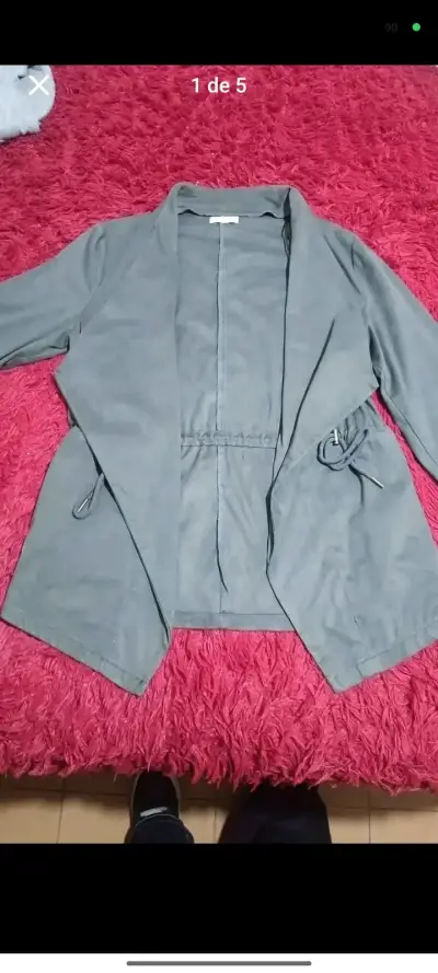 Chaqueta gris con cinturón Regatta talla L - miniatura 1