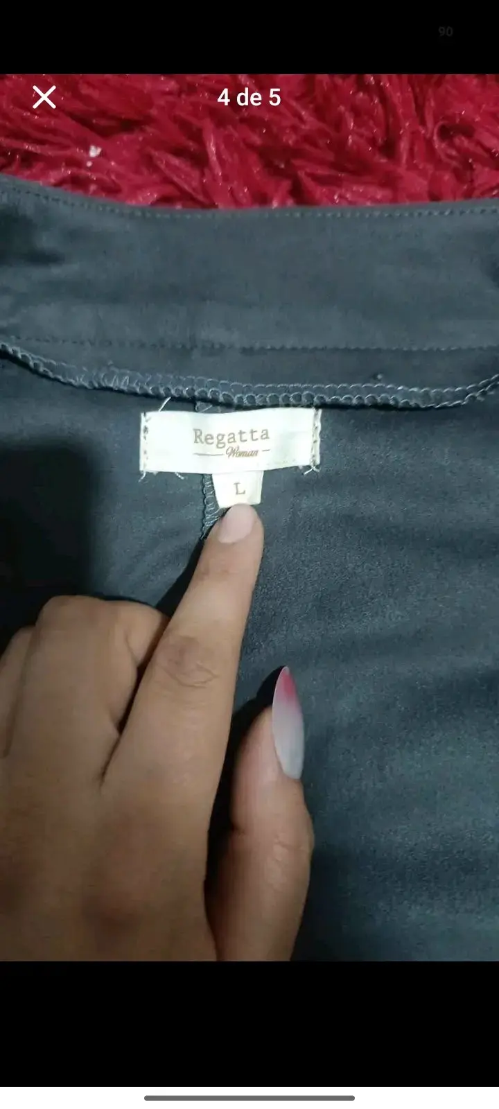 Chaqueta gris con cinturón Regatta talla L - 3