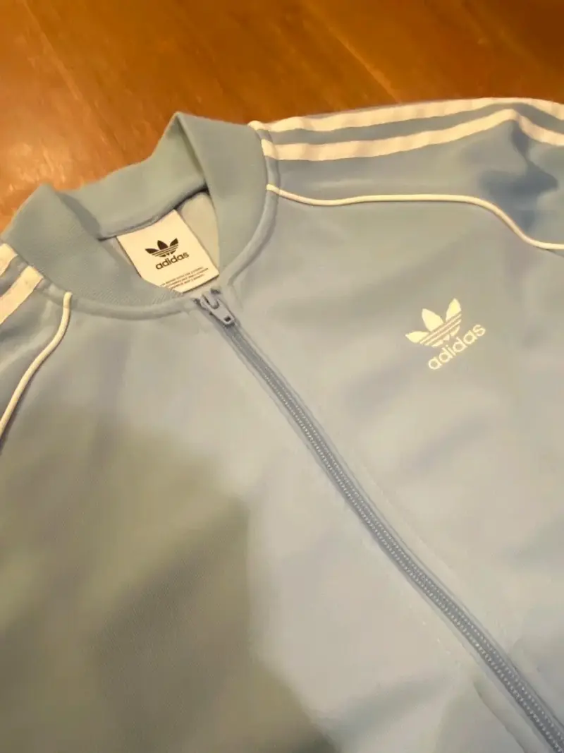 Chaqueta deportiva azul Adidas con cierre - 3
