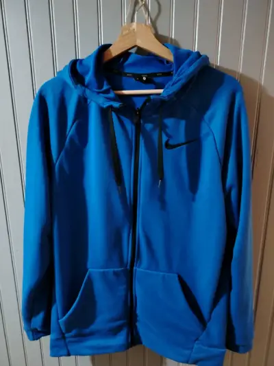 Polerón Nike azul con capucha y cierre - miniatura 1