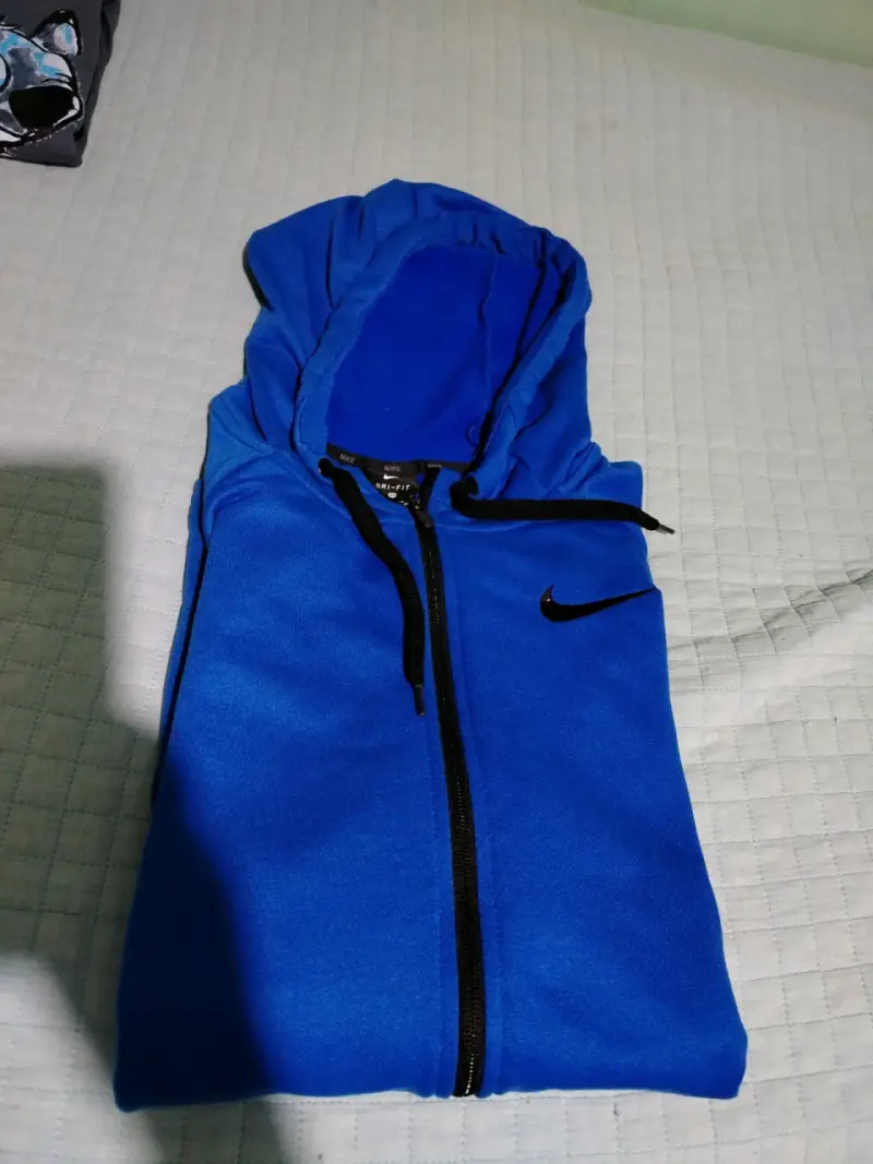 Polerón Nike azul con capucha y cierre - 3