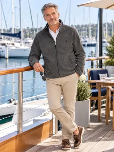 Chaqueta polar gris Nautica hombre Talla Única - miniatura 1
