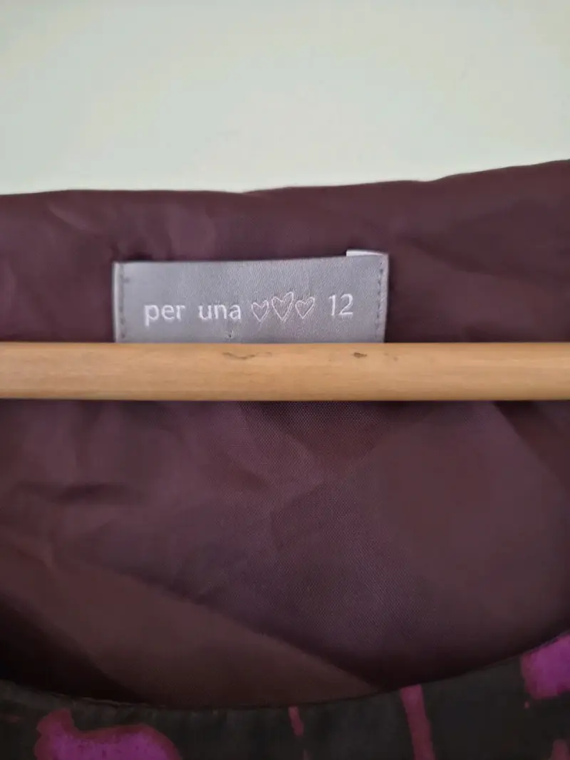 Vestido estampado morado y rosa Per Una - 3