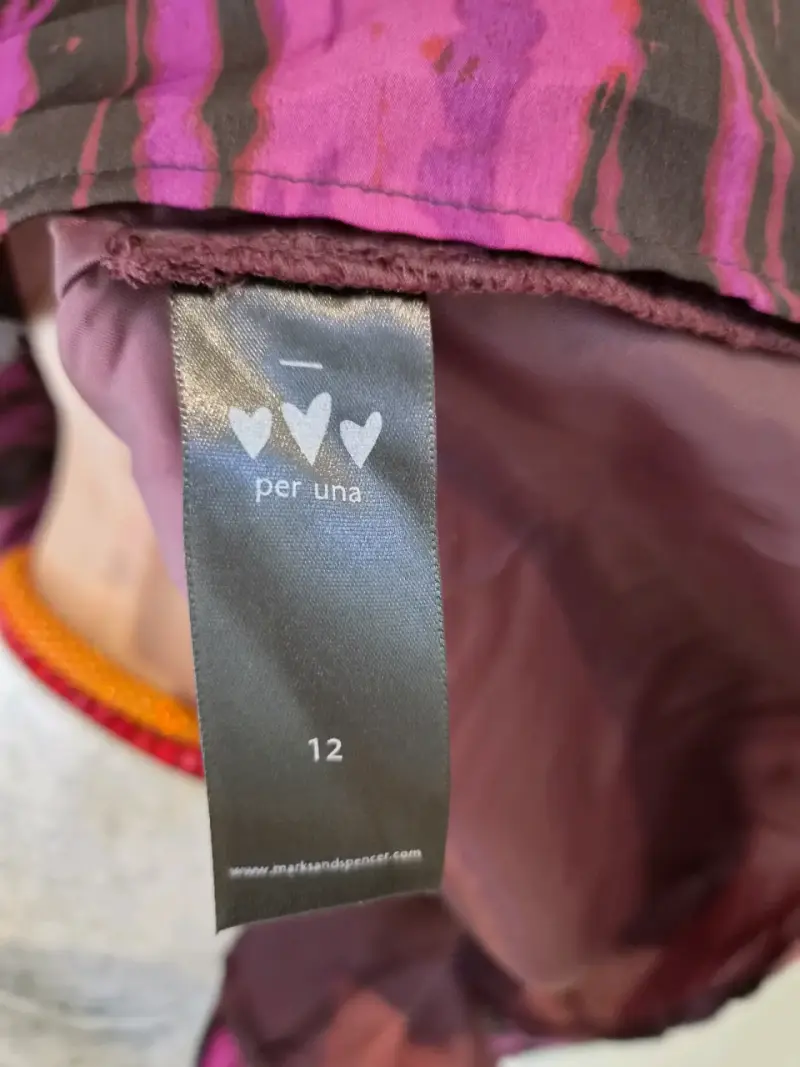 Vestido estampado morado y rosa Per Una - 4
