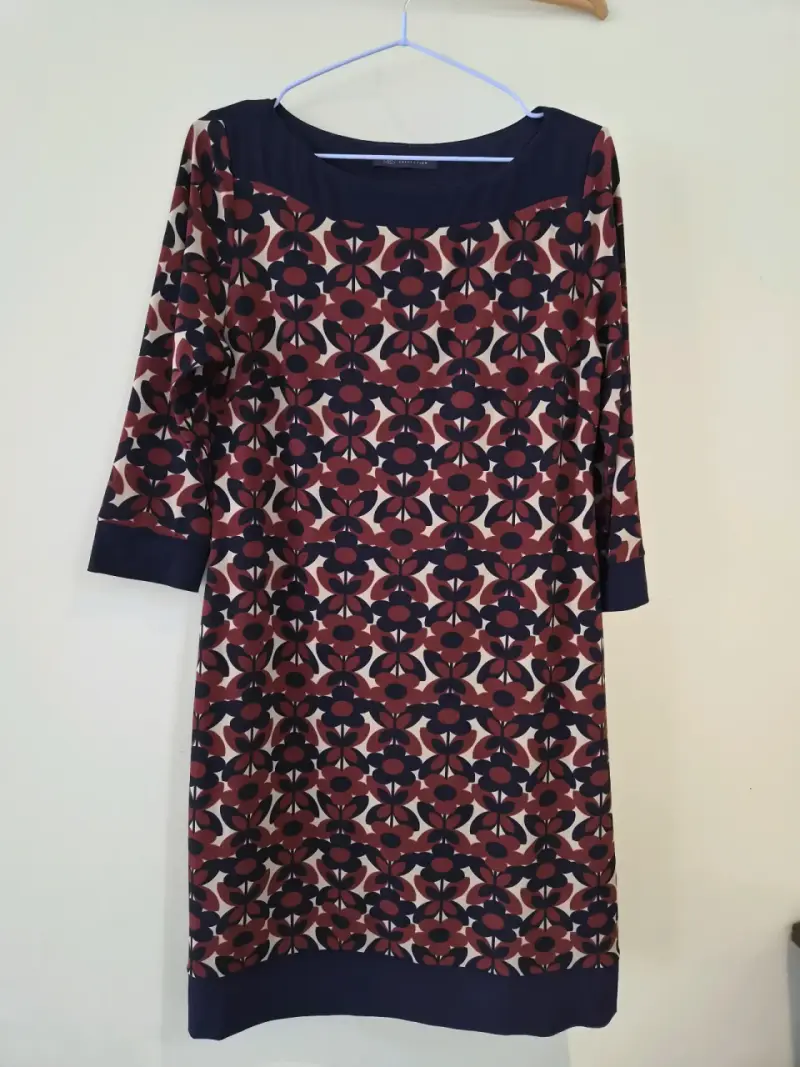 Vestido estampado M&S Collection burdeos - 1