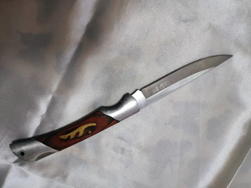 Cuchillo plegable Redline con mango de madera - 5