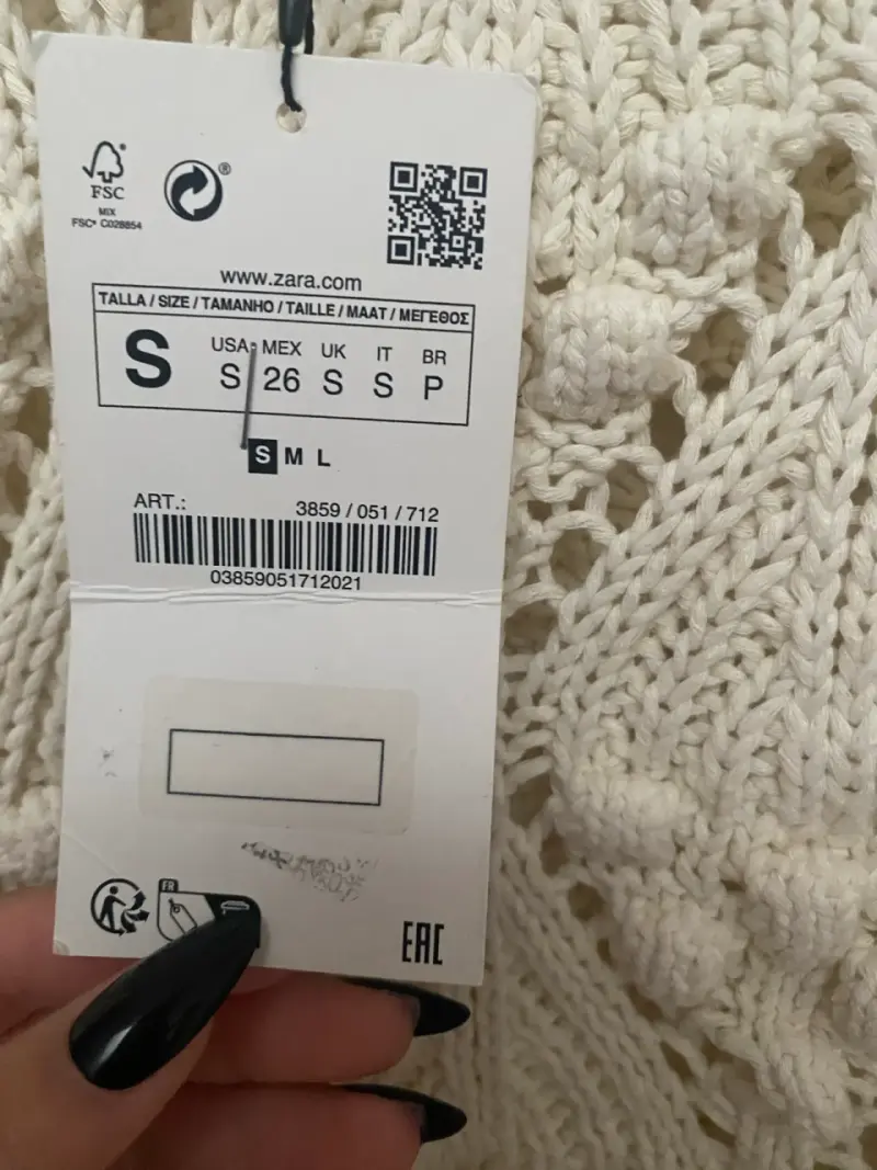 Suéter tejido beige Zara para mujer - 2
