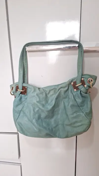 Bolso de cuero verde Elliott Lucca - miniatura 3