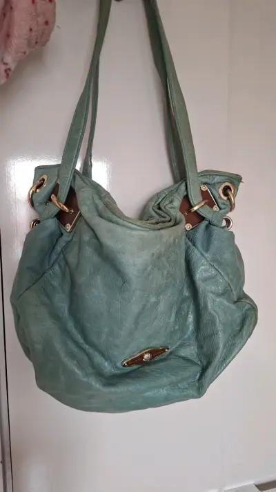 Bolso de cuero verde Elliott Lucca - miniatura 4