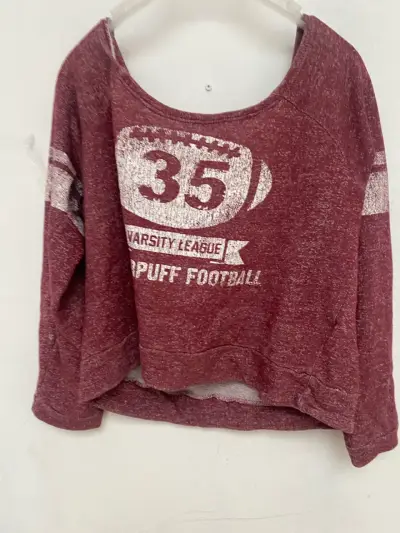 Polerón burdeos con diseño deportivo - miniatura 1