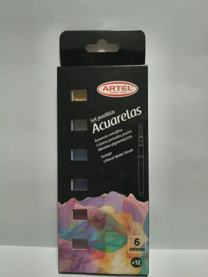 Set de Acuarelas Artel 6 Colores con Pincel - 1