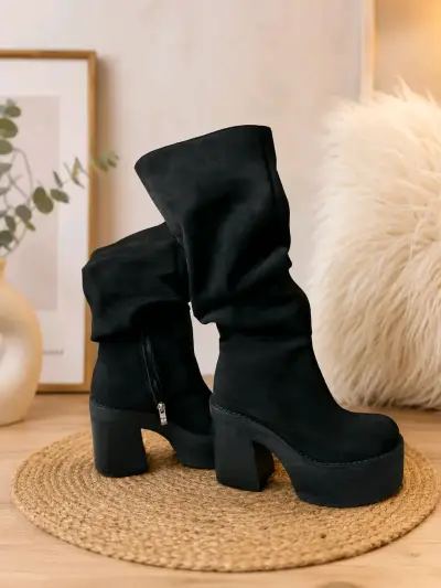 Botas negras de plataforma C/Moran - miniatura 1