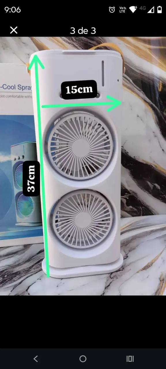 Ventilador doble con spray y control remoto - 2
