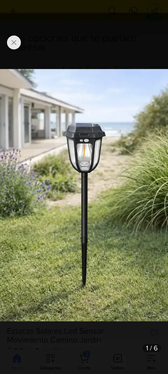 Lámpara solar LED con sensor de movimiento - 4