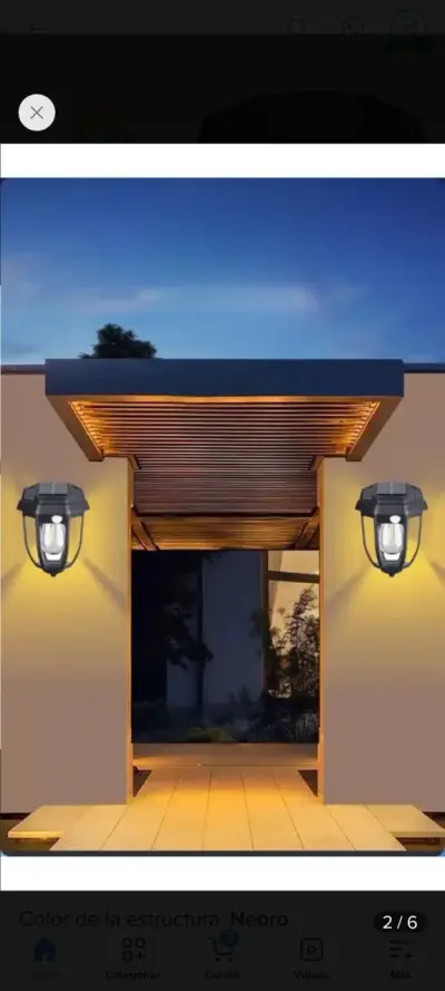 Lámpara solar LED con sensor de movimiento - miniatura 5