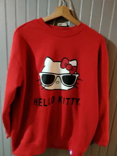 Polerón rojo Hello Kitty con gafas de sol - miniatura 1