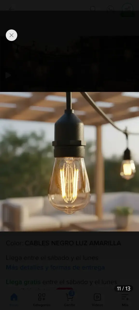 Guirnalda de luces LED para exteriores