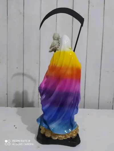 Figura de Santa Muerte 7 colores 32 cm con Guadaña - miniatura 2