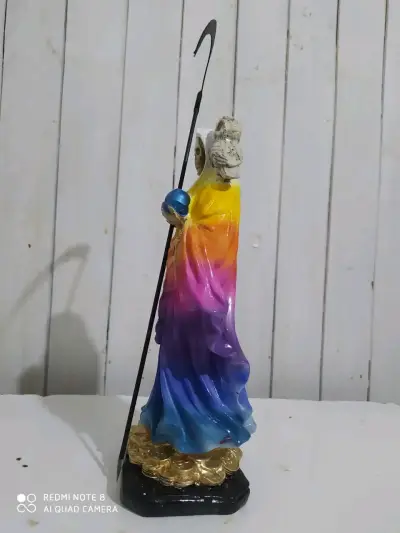 Figura de Santa Muerte 7 colores 32 cm con Guadaña - miniatura 4