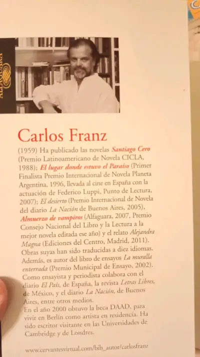 Libro 'Almuerzo de vampiros' de Carlos Franz - miniatura 4