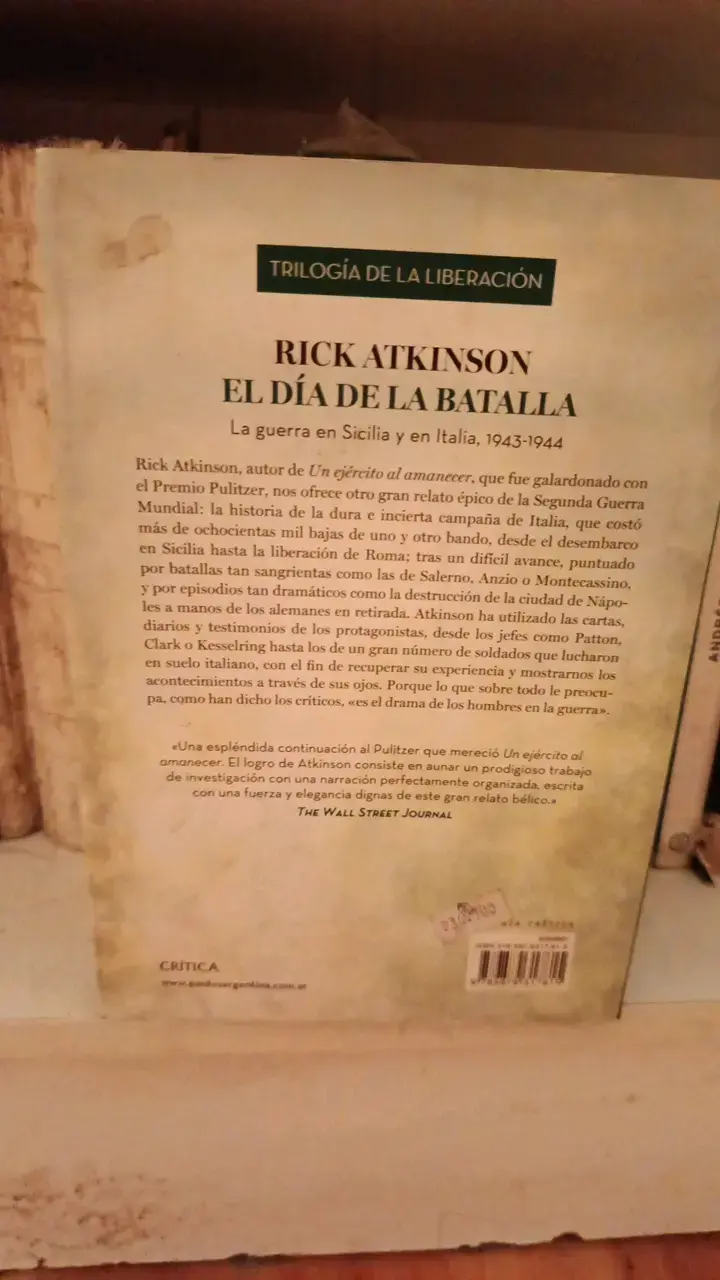 Libro 'El Día de la Batalla' de Rick Atkinson - 2
