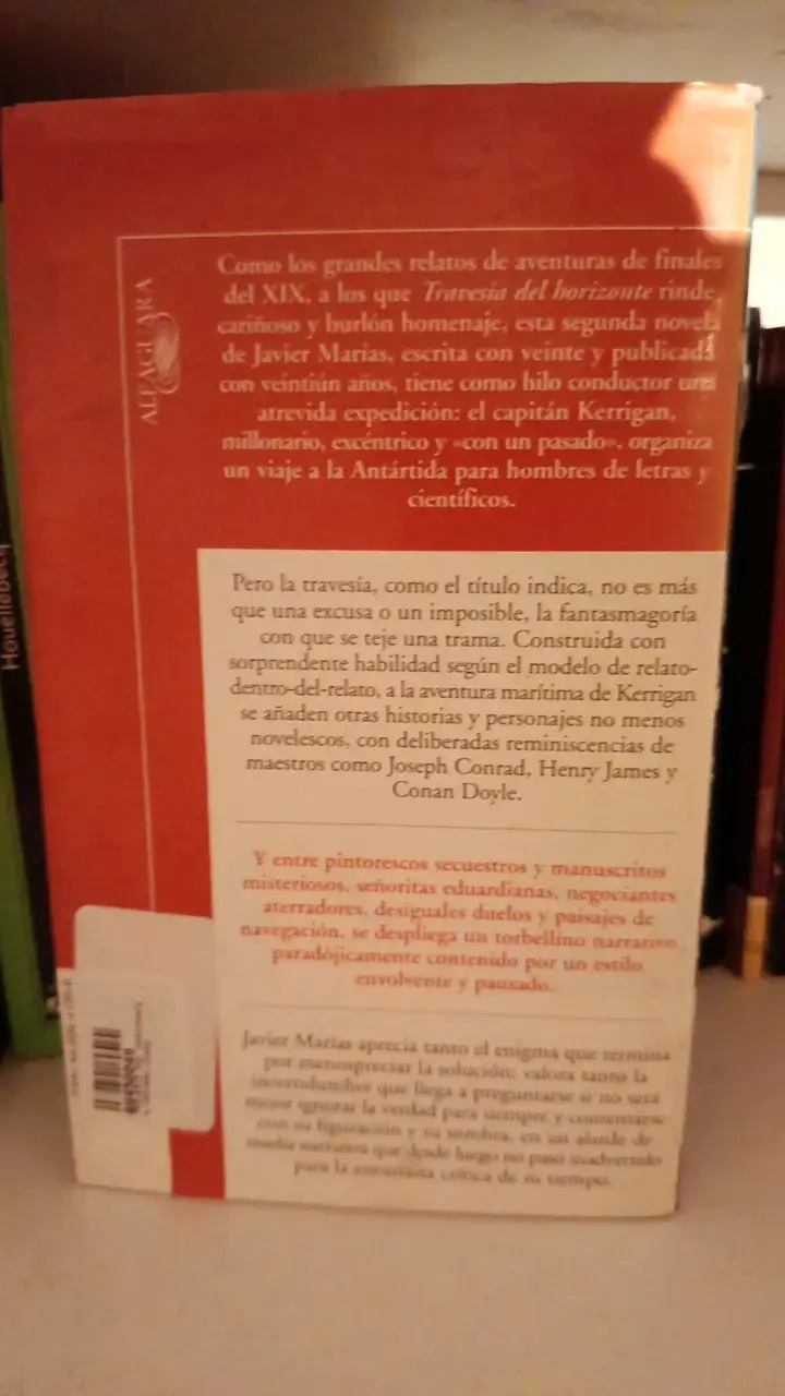 Libro 'Travesía del Horizonte' de Javier Marías - 2