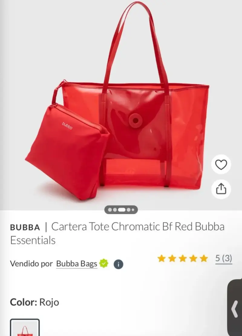 Cartera Tote Rojo Bubba Essentials - 3