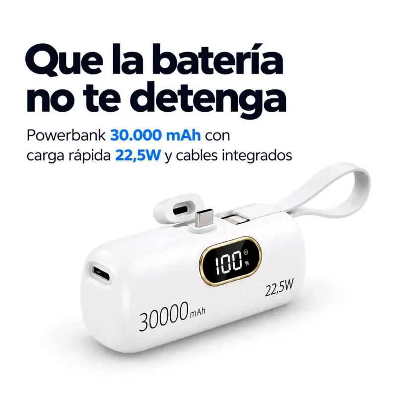 Powerbank 30000 mAh con carga rápida 22,5W - 2