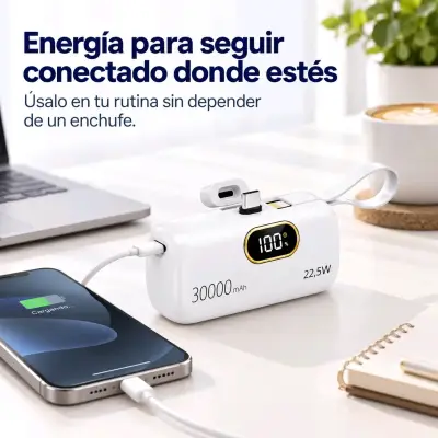 Powerbank 30000 mAh con carga rápida 22,5W - miniatura 4